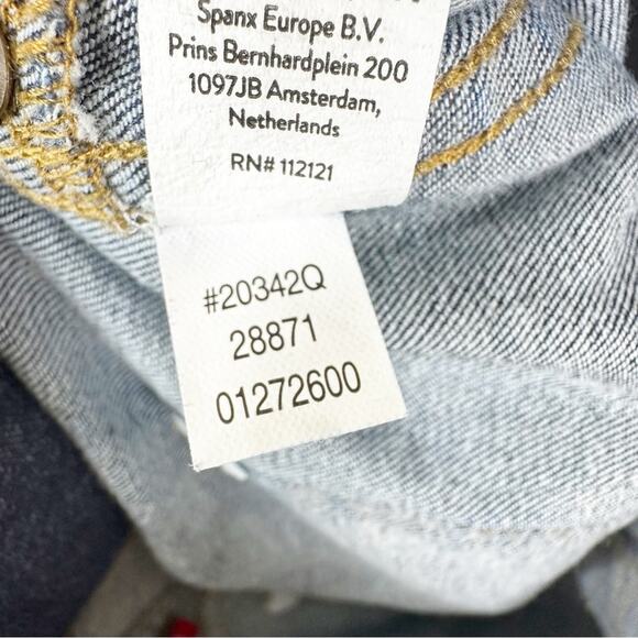 SPANX Jean-ish Ankle Leggings Women’s Medium Blue Skinny Jeans Pockets Stretch - Picture 6 of 7